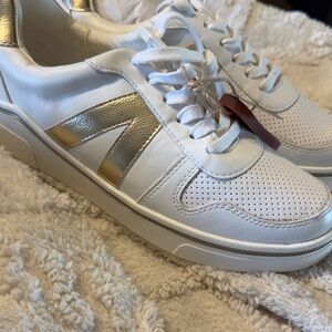 MIA White and Gold Women's Sneakers
